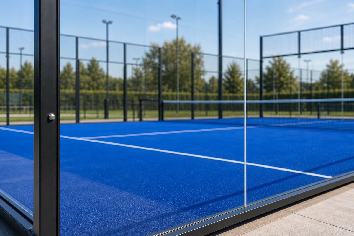 Helder en schoon padelglas na professionele reiniging